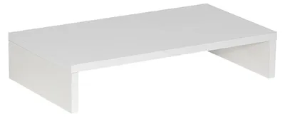 Produktbild von Monitorständer MONITOR, Weiß - Schreibtischaufsatz 50 cm, Bildschirmerhöhung ergonomisch, Schreibtisch Organizer schmal für Arbeitszimmer und Homeoffice