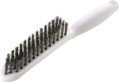 Produktbild von Drahtbürste L.285mm 0,35mm VA-Stahldraht gewellt 4-reihig LESSMANN