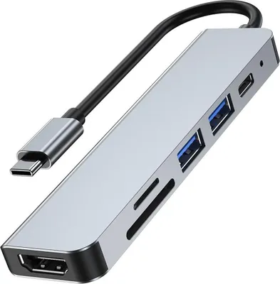 Image de Tech-Protect V4-Hub Adapter 6In1 Gris