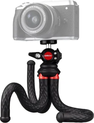 Image de Lammcou Trépied pour caméra sauvage Mini trépied de voyage Trépied photo flexible 360° Tête sphérique Tripode