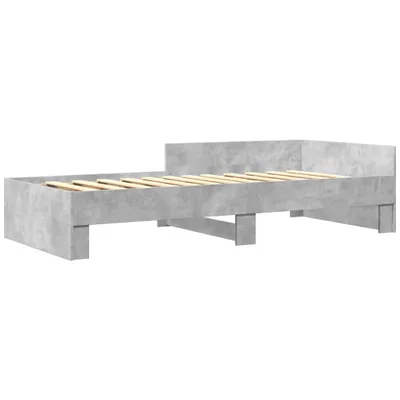 Produktbild von Bettgestell Betongrau 75x190 cm Holzwerkstoff