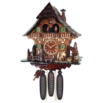 Produktbild von Engstler - 496/8 MT - Kuckucksuhr - 8-Tage-Kettenzugwerk - Nussbaum