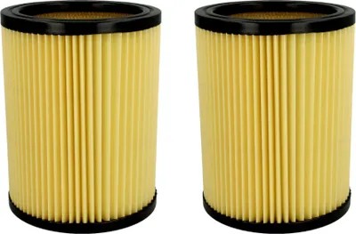 Produktbild von 2x Trade-Shop Faltenfilter / Rundfilter / Lamellenfilter / Patronenfilter kompatibel mit Hitachi Hikoki Staubsaugern, Ersatz für 710060 750435