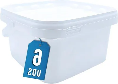Produktbild von Weisse 25L Polypropylen Eimer 20x20x11cm luftdicht stapelbar BPA-frei