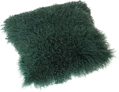 Produktbild von Tibetlamm Kissen Kissenbezug (ohne Inlet) JAY24 Dunkelgrün 30x30cm
