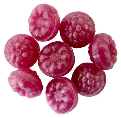 Produktbild Edel Himbeer Bonbons mit Isomalt ungewickelt zuckerfrei 150g