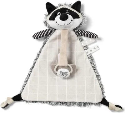 Produktbild von BabyOno Schmusetuch mit Schnullerhalter Waschbär ROCKY