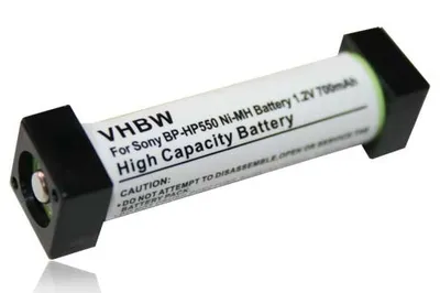 Produktbild von vhbw Akku Ersatz für Sony BP-HP550, 1-756-316-22, 1-756-316-21 für Wireless Headset Kopfhörer (700 mAh, 1,2 V, NiMH)