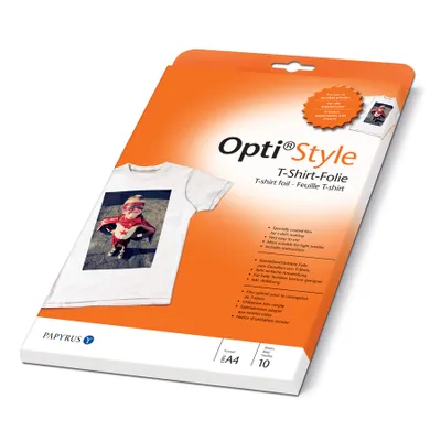 Produktbild von Papyrus Opti Style T-Shirt-Folie, Tintenstrahl, 10 Stück(e)