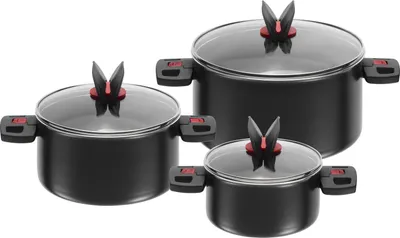 Zdjęcie produktu dla BALLARINI Kochtopfset, 3-tlg | rund | Aluminium