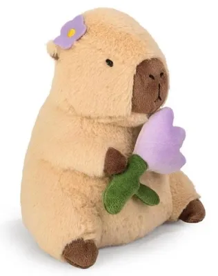 Produktbild von Kapibara-Plüschtier, Blume, 20 cm - Daffi
