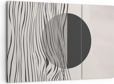 Produktbild von Bild auf Leinwand - Leinwandbild - 3 Teile - Figuren Formen Geometrie - 105x70cm - Wand Bild - Wanddeko - Wandbilder - Leinwanddruck - Bilder - Wanddekoration - Leinwand bilder - CE105x70-4964