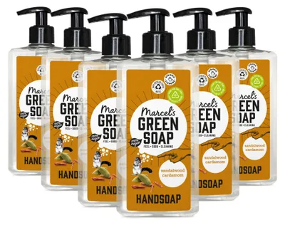 Image de MARCEL'S GREEN SOAP Handseife Santal & Cardamome 500ml x 6 Multipack