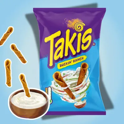 Produktbild von 1x Takis Buckin’ Ranch 100 g – Würzige Maissnacks mit Ranch-Geschmack
