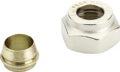 Productafbeelding van Danfoss verbindingsstuk G 3/4 (binnendraad) naar 15 mm voor stalen en koperen buizen (10 stuks), 1 stuk.