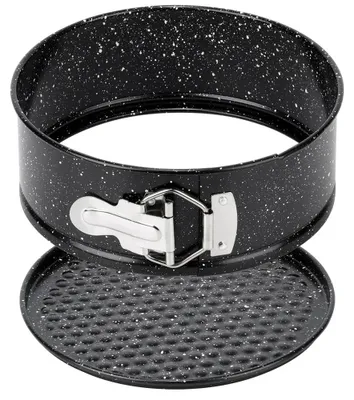 Image de Moule à pâtisserie avec revêtement en granit - Moule à charnière - 18 cm - Métal - Noir