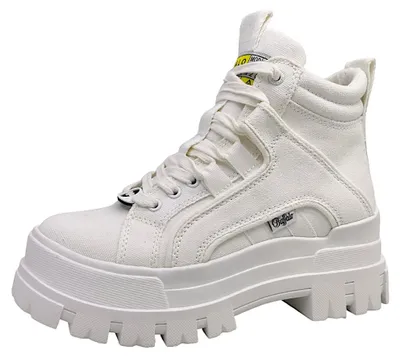 Imagen del producto de Buffalo - Zapatos de mujer, botas, cordones, color blanco, estilo casual