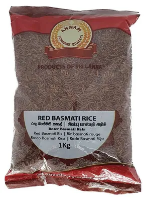 Zdjęcie produktu dla Ryż czerwony basmati Annam Red Basmati 1 kg – długoziarnisty aromatyczny