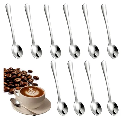 Produktbild von 10 Stück Espressolöffel Edelstahl Mini 7,5 cm