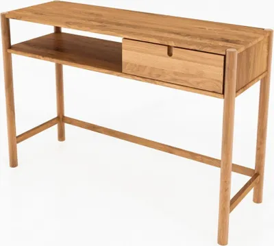 Produktbild von Schreibtisch Zola aus Wildeiche massiv 120x46 cm mit Schublade