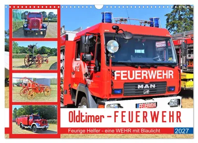 Produktbild von Oldtimer-FEUERWEHR (Wandkalender 2027 DIN A3 quer), CALVENDO Monatskalender