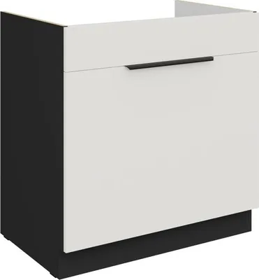Obrázok produktu pre Dolná skrinka na drez LUNARA - šírka 80 cm, biela / čierna