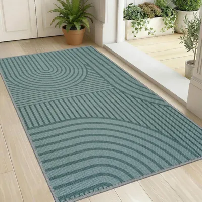 Zdjęcie produktu dla Mata do wycierania, 50x80 cm, szara, antypoślizgowa, nadająca się do prania, do użytku wewnątrz i na zewnątrz