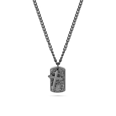 Produktbild von Vigor Dog Tag Kette aus Edelstahl mit Kreuz von Police, IP Gun
