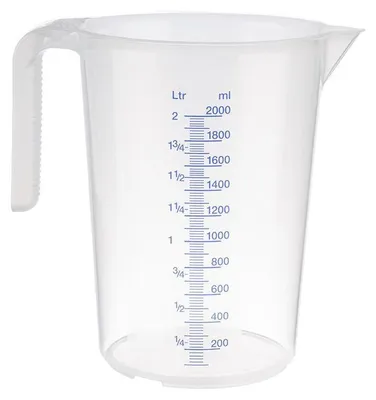 Produktbild von APS 30063 Messbecher STACKABLE, Polypropylen, geprägte Maßskalierung, 2 Liter, Ø 15 cm, Höhe 20,5 cm