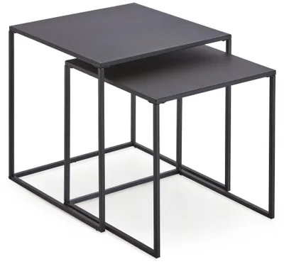 Produktbild von Karin Couchtisch Satztische 2 Stk. schwarz.