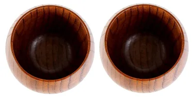 Image de Ensemble de 2 gobelets en bois, fabriqués à la main