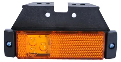 Productafbeelding van LED-positielamp, oranje, met bevestigingsbeugel, markeringslicht, met geïntegreerde reflector, waterdicht, 12V-24V