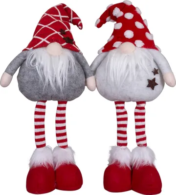 Produktbild von Wichtel 40cm (54cm) stehend, 2er Set Dekofigur Weihnachten