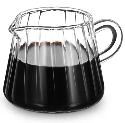 Milchschaumkanne 200 ml Borosilikatglas mit Ausgießer