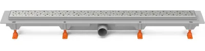 Obrázok produktu pre Odtokový žľab Chud?j 650 mm, bočný prípoj D40, štvorcový, lesklý CH 650 S -