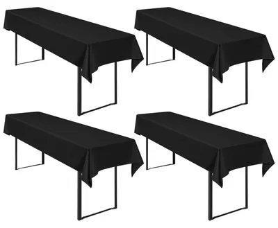 Zdjęcie produktu dla Ściereczki na stół, czarne, 4 sztuki, 250 x 100 cm, poliester