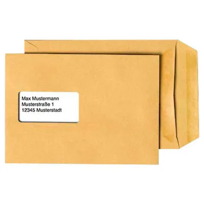 Produktbild von MAILmedia Versandtaschen DIN C5 mit Fenster braun 250 St.