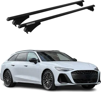 Produktbild von Menabo Dachträger Grundtäger für Audi A6 C9 Avant 2025 75kg Alu Schwarz 2 tlg