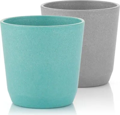 Produktbild von reer Growing Becher, 2er Set, Trinkbecher, Kinderbecher, Kinder, Blau / Grau, 22053