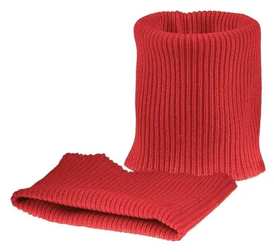 1 Paar Strick-Bündchen Set 2 Ärmelbündchen elastisch, rot