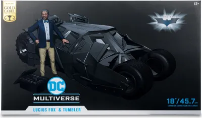 Zdjęcie produktu dla Kubek DC Multiverse Vehicle Tumbler z Lucuisem Foxem (Mroczny Rycerz) (złota etykieta)