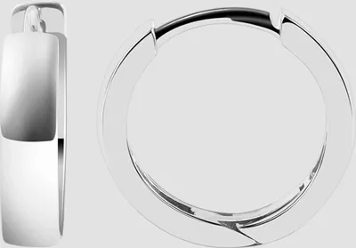 Produktbild von 925/- Echt Silber Klapp-Creolen "Amolia", 925/rhodiniert