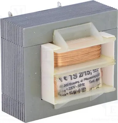 Image de 1 transformateur : alimentation 2 VA, 230 VAC, 10,1 V, 0,18 A. Montage : vis TS2/15 - transformateur