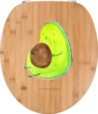 Produktbild von Mr. & Mrs. Panda WC Sitz Avocado Pfeifen - Transparent - Geschenk, Klodeckel, Holz Toilettendeckel, klo deckel, WC-Sitz, Ernährung, Diät, Abnehmen, Brille, Schwanger