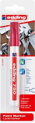 Zdjęcie produktu dla edding 750 marker do farb czerwony (opakowanie blistrowe)