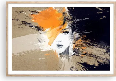 Produktbild von Gerahmtes Poster - Rahmen in heller Eiche - Abstraktion Frau - 91,5x61 cm - Wand Bild - Wanddeko - Wandbilder - Kunstposter - Wandposter - Bilderrahmen - Bilder - Kunstdruck - Wandbild P2NAA91x61-3656