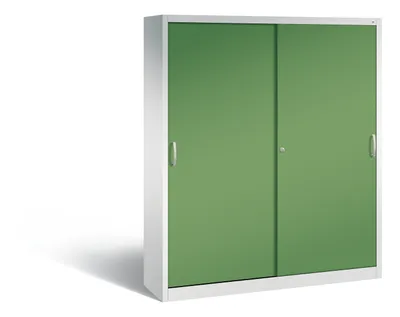 Produktbild von C+P Schiebetürenschrank Acurado-2000 | HxBxT 195x160x40cm | Lichtgrau/Resedagrün