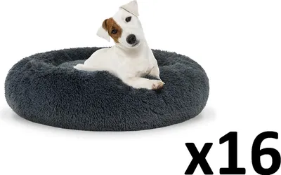 Obrázek produktu pro Plyšová postel M 60cm - tmavě šedá x 16