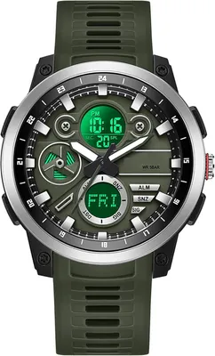 Produktbild von Watch Herren Digitaluhr Wasserdicht mit Weltzeit Doppelzeit Timer Alarm Stopuhr Analog Digital Outdoor Uhren für Jungen Jugendliche