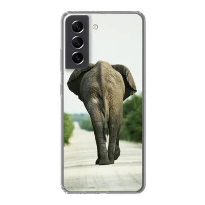 Produktbild von MuchoWow® Handyhülle Schutzhülle Hülle für Samsung Galaxy S21 FE Elefant - Kröte - Tiere - Natur Silikon Softcase Handy Hülle - Mobiltelefonhülle